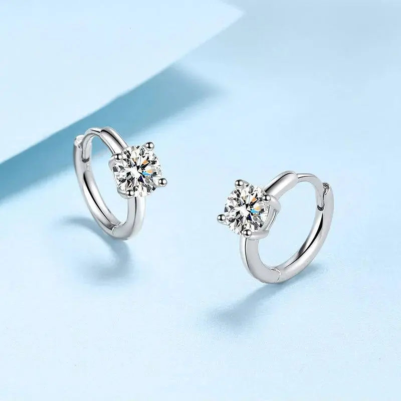 0.5ct Moissanite White Gold Stud Earrings for Women in Solid 925 Sterling Silver TETAEA