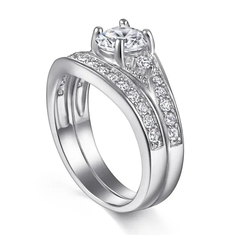 0.8ct Moissanite Round Engagement Ring in S925 Sterling Silver TETAEA