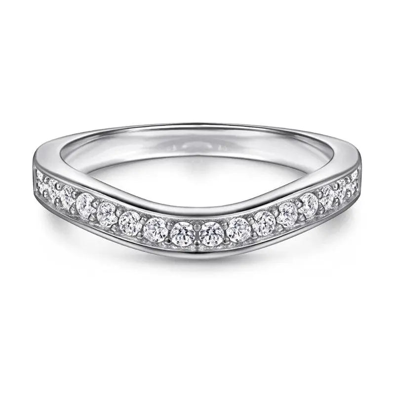 0.8ct Moissanite Round Engagement Ring in S925 Sterling Silver TETAEA