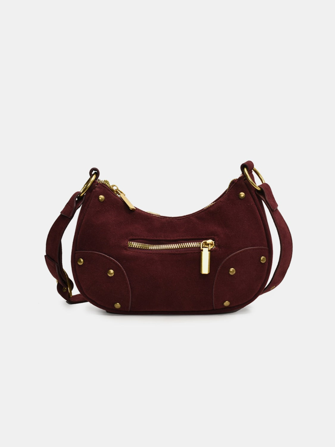 Suede Adjustable Strap Shoulder Bag - TETAEA