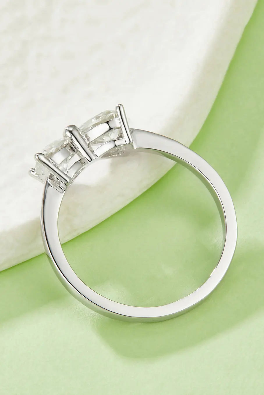 1 Carat Moissanite 925 Sterling Silver Bow Ring Trendsi