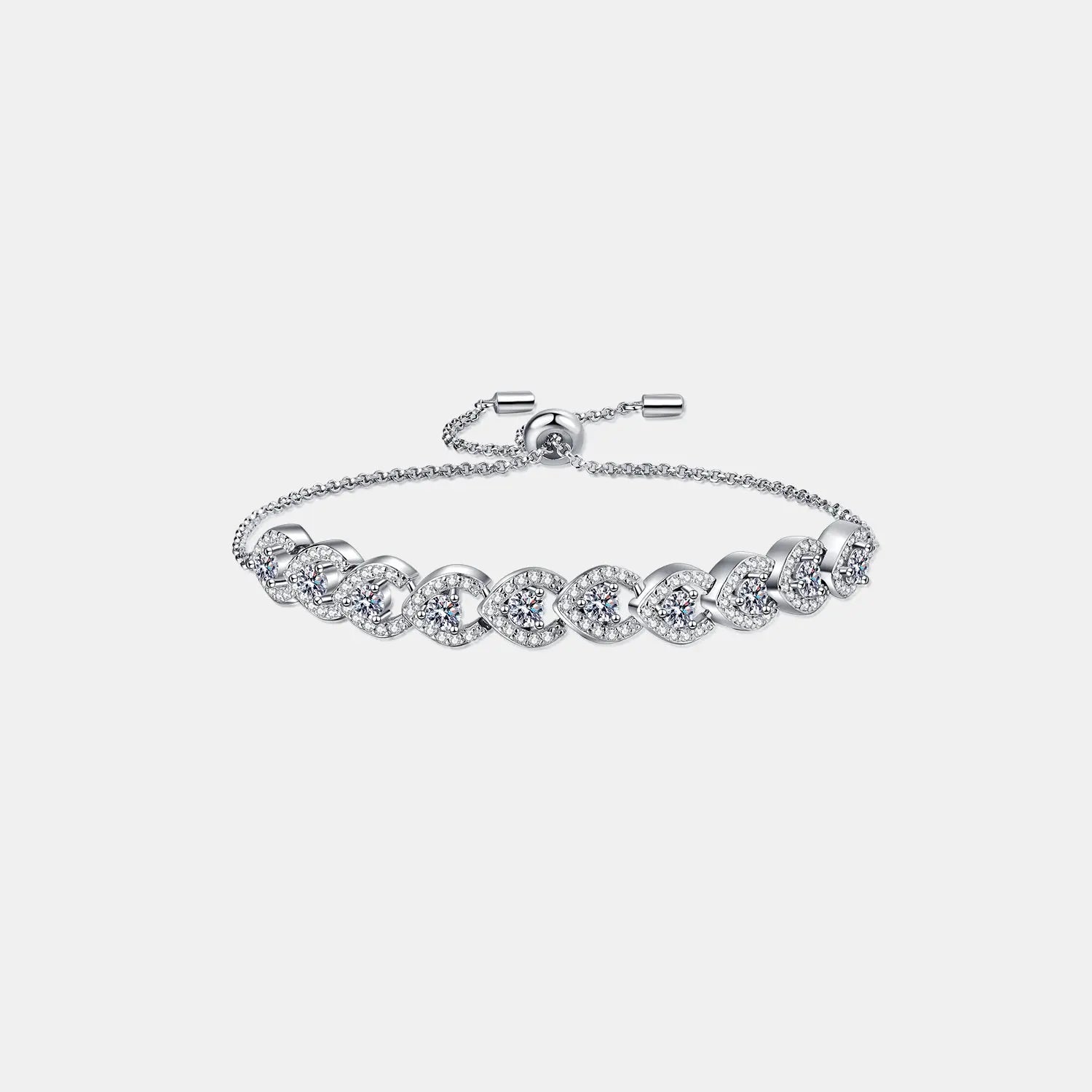 1 Carat Moissanite 925 Sterling Silver Bracelet Trendsi