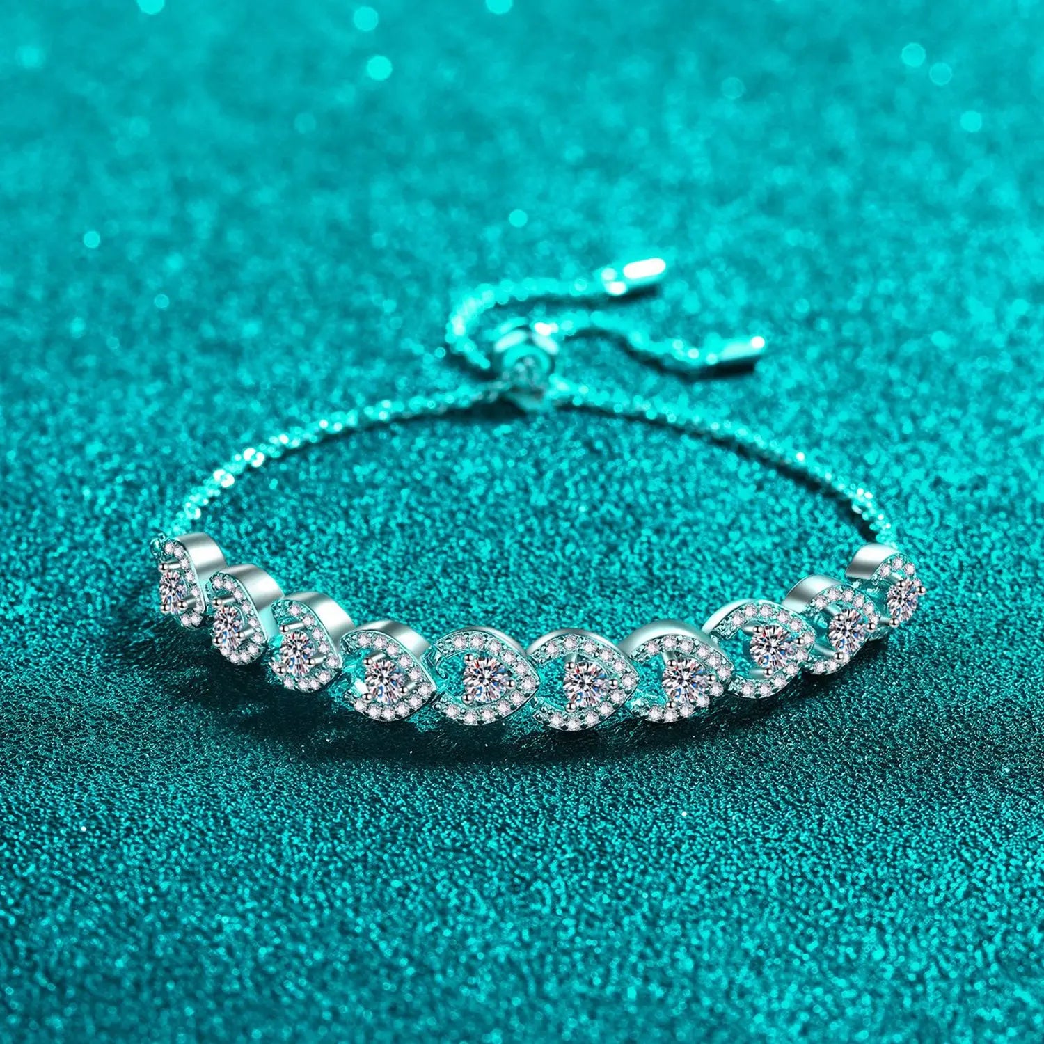 1 Carat Moissanite 925 Sterling Silver Bracelet Trendsi