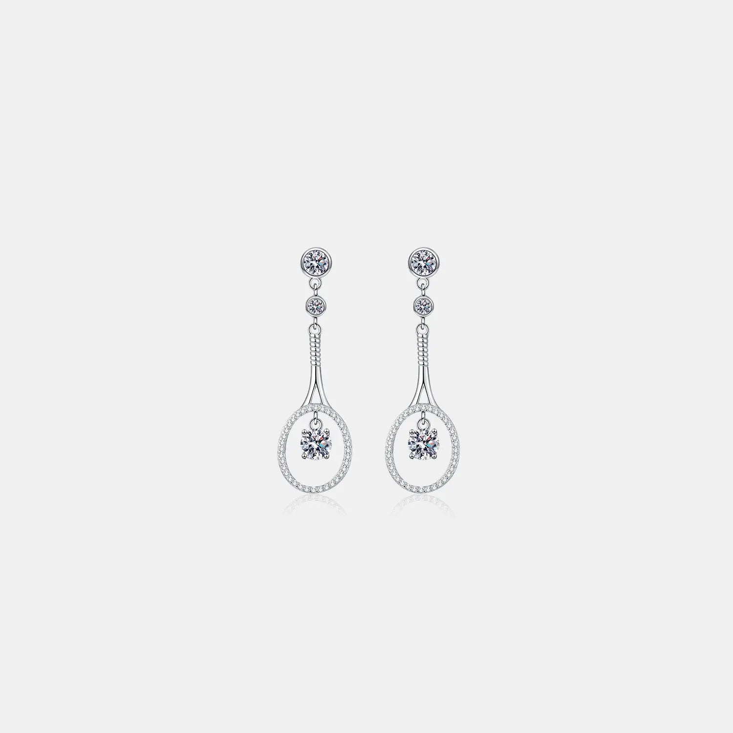 1 Carat Moissanite 925 Sterling Silver Drop Earrings Trendsi