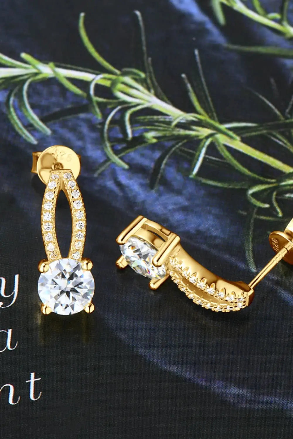 1 Carat Moissanite 925 Sterling Silver Earrings Trendsi