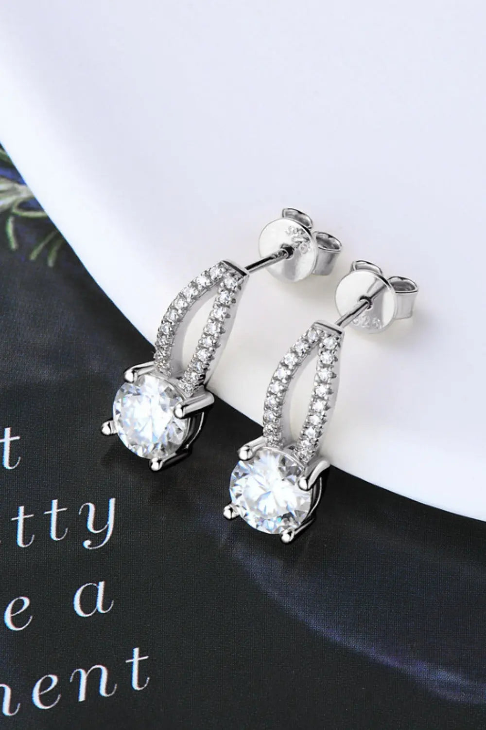 1 Carat Moissanite 925 Sterling Silver Earrings Trendsi