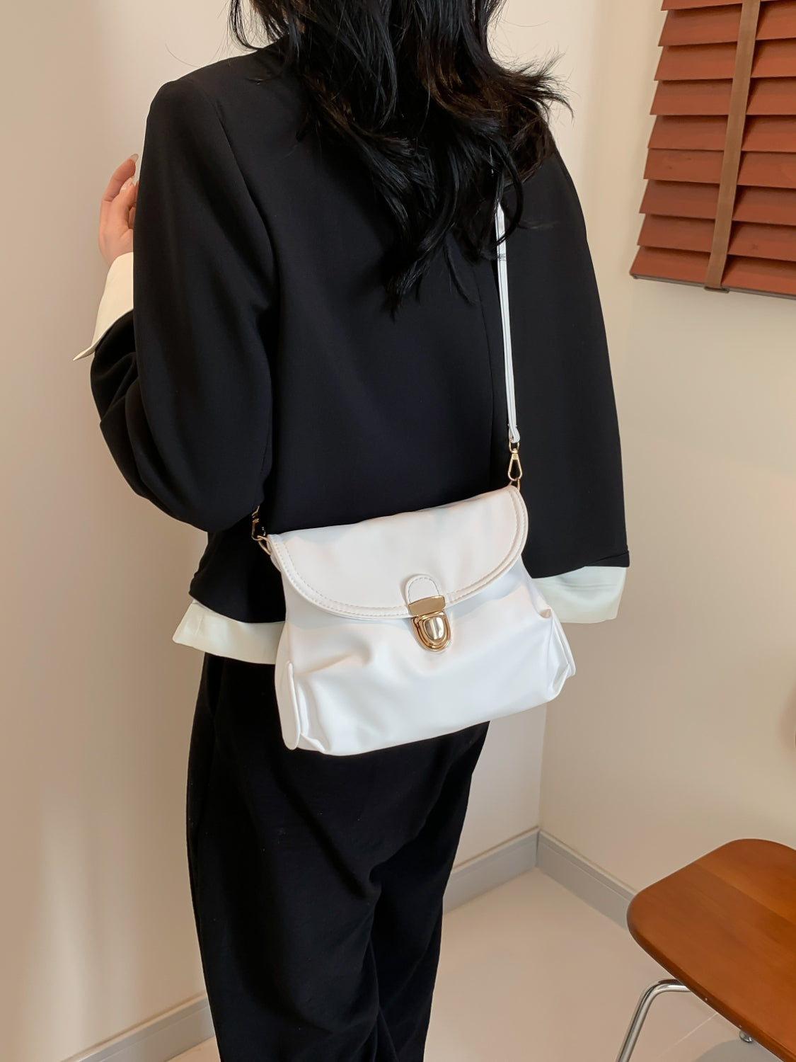 PU Leather Adjustable Strap Crossbody Bag Trendsi