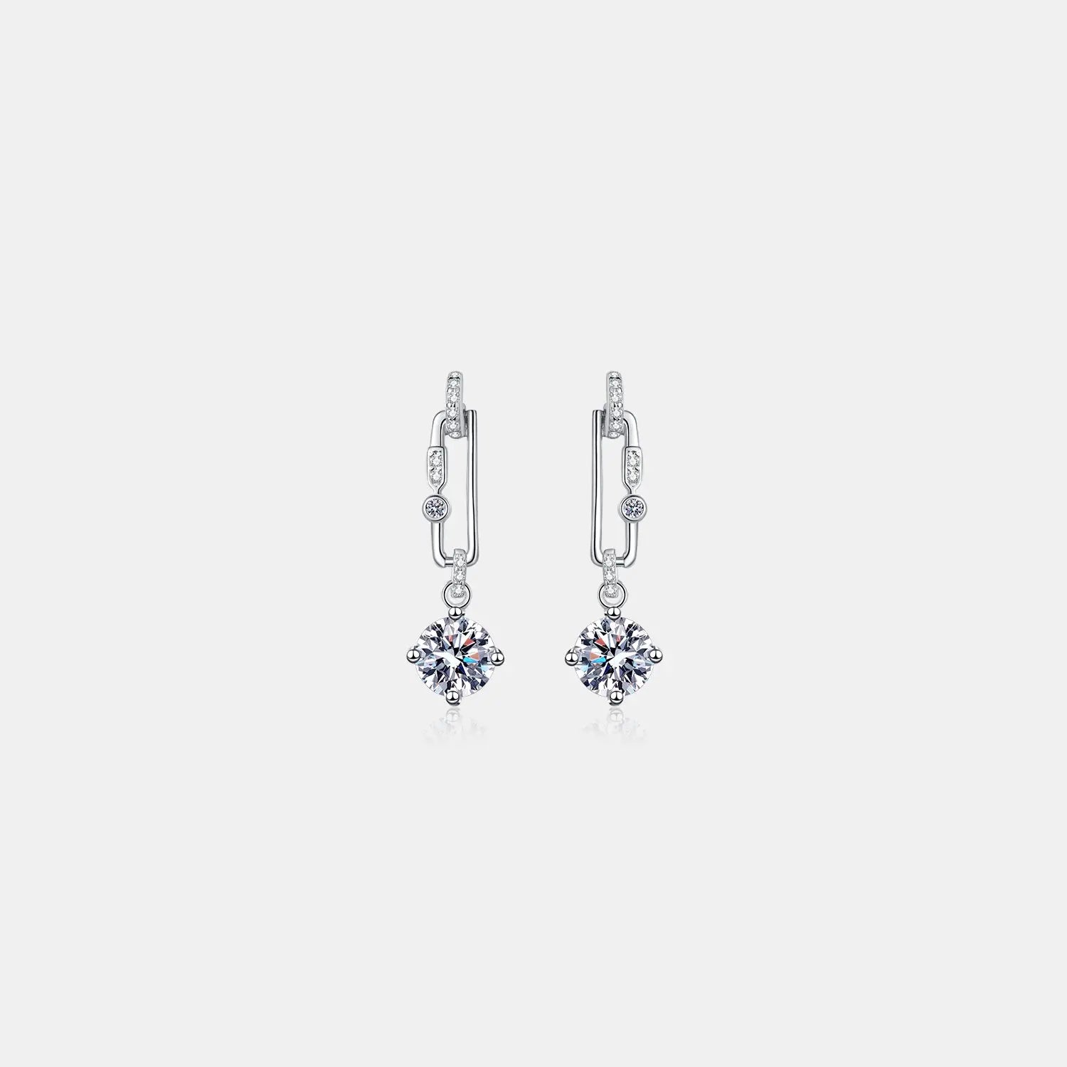 2 Carat Moissanite 925 Sterling Silver Earrings Trendsi
