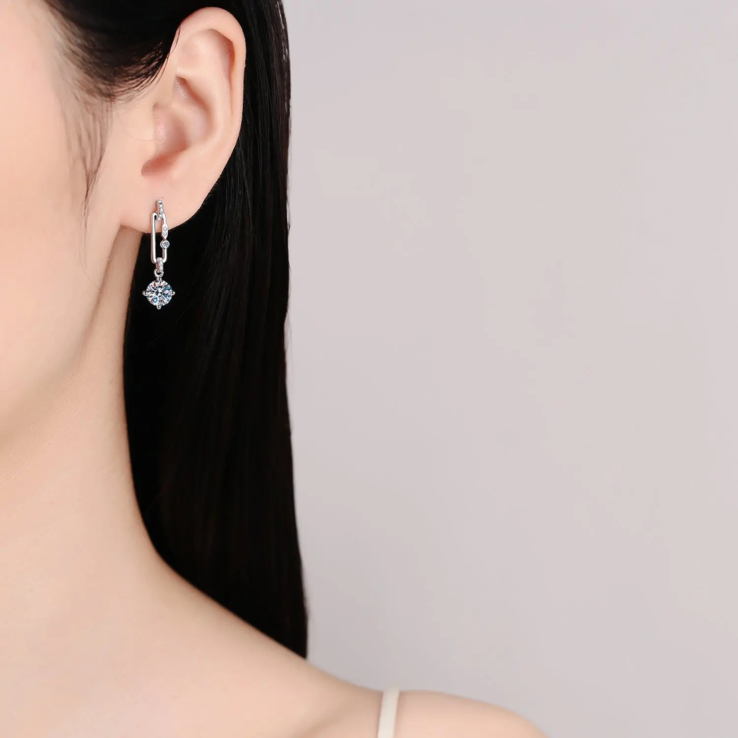 2 Carat Moissanite 925 Sterling Silver Earrings Trendsi