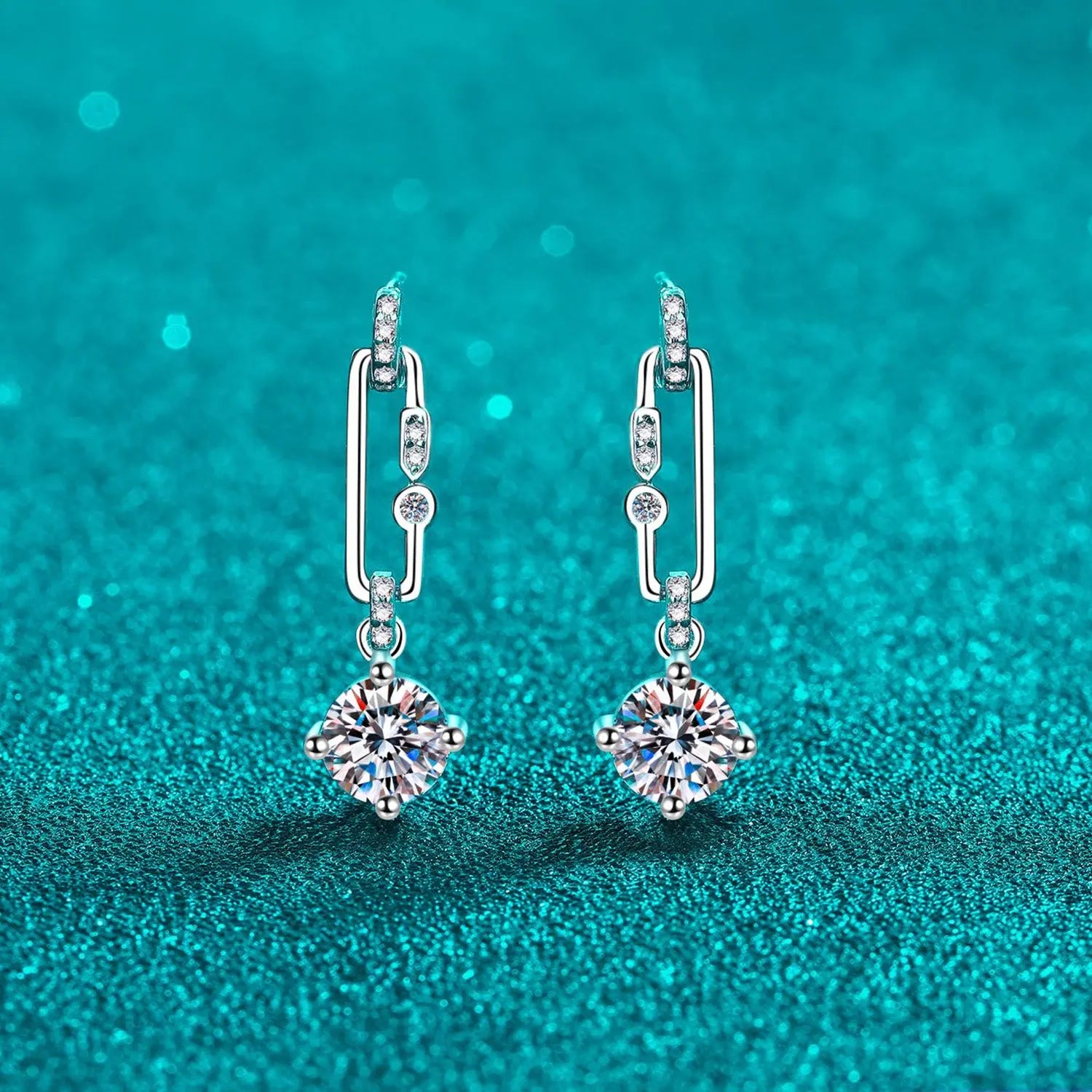 2 Carat Moissanite 925 Sterling Silver Earrings Trendsi