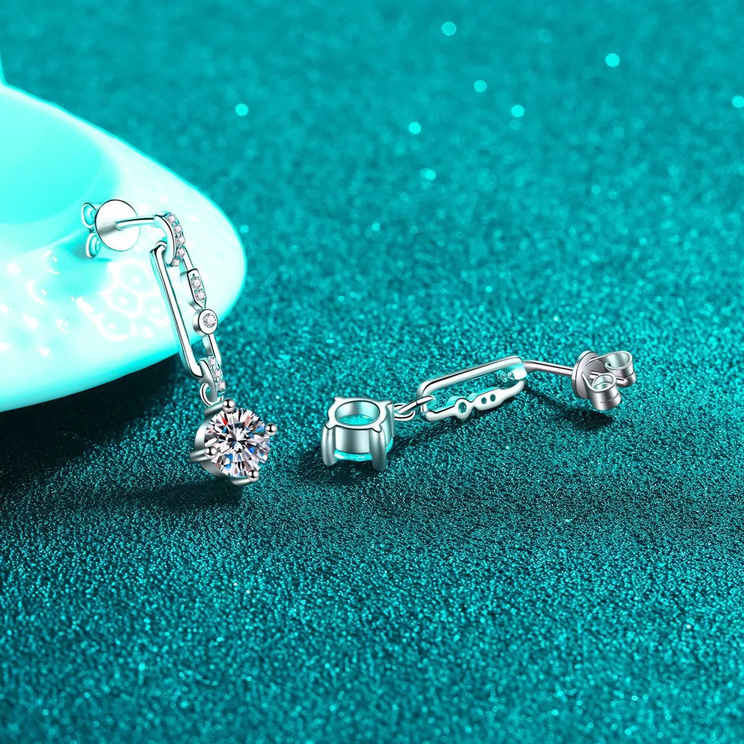 2 Carat Moissanite 925 Sterling Silver Earrings Trendsi