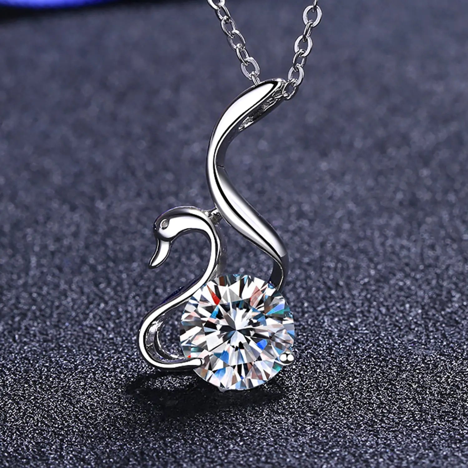 2 Carat Moissanite 925 Sterling Silver Necklace Trendsi