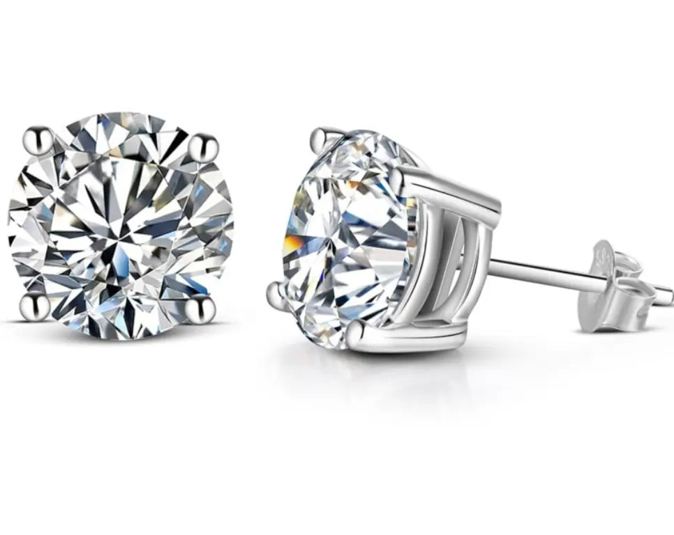 2CT Moissanite Stud Earrings TETAEA