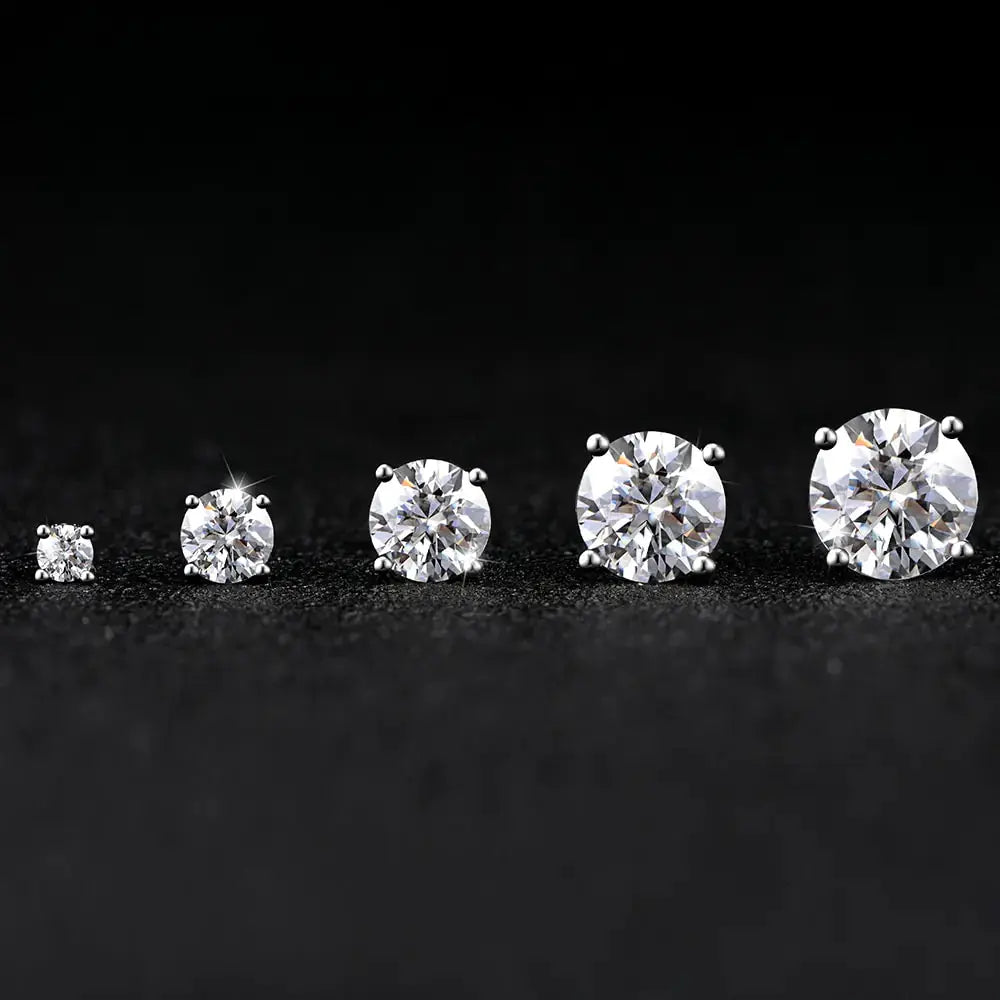 2CT Moissanite Stud Earrings TETAEA