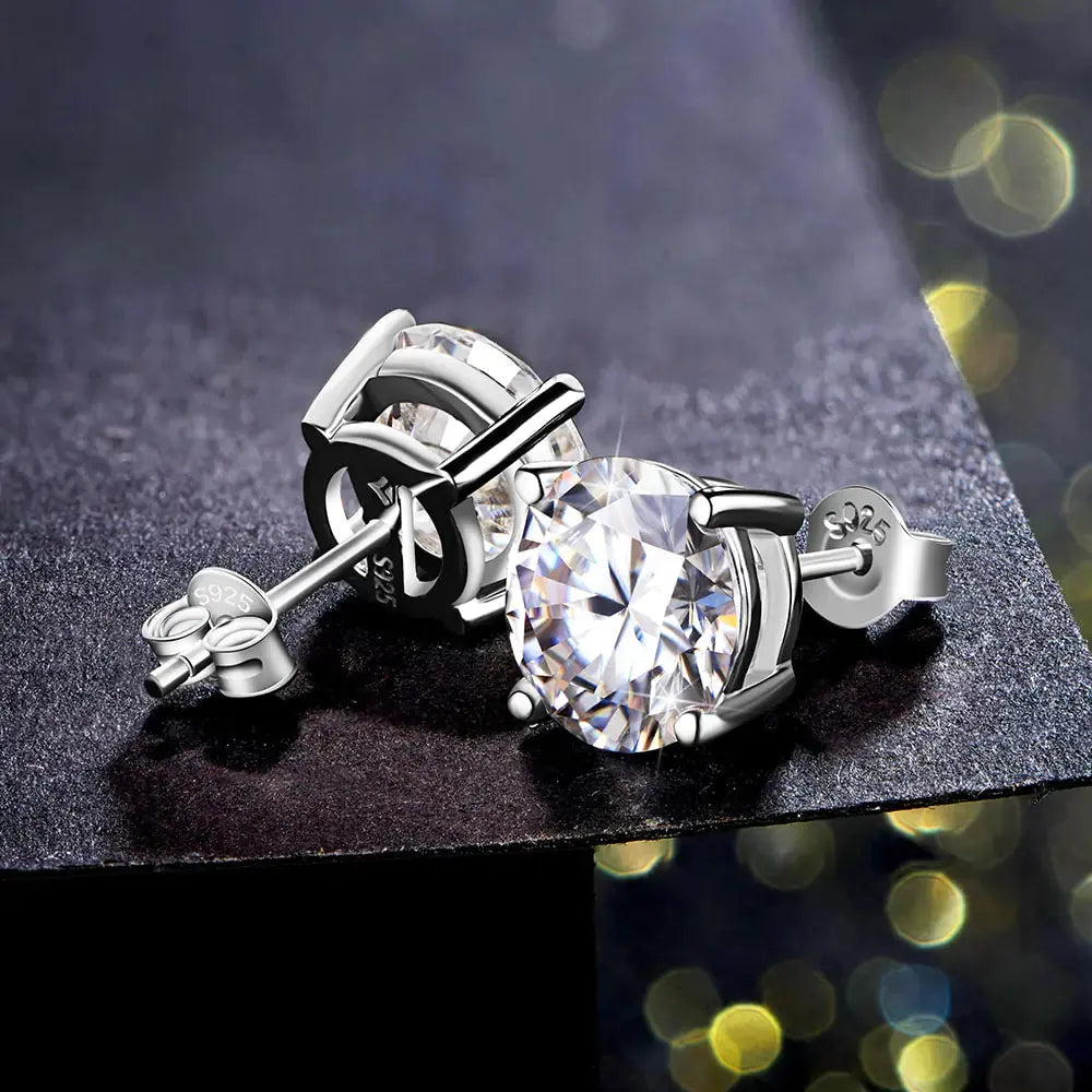 2CT Moissanite Stud Earrings TETAEA