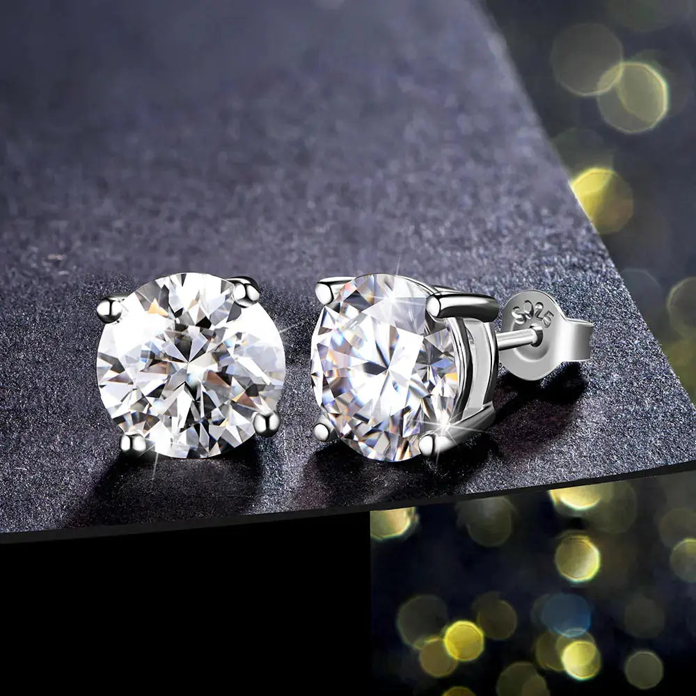 2CT Moissanite Stud Earrings TETAEA
