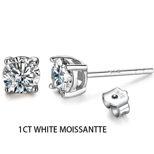 2CT Moissanite Stud Earrings TETAEA