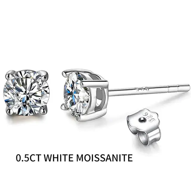 2CT Moissanite Stud Earrings TETAEA