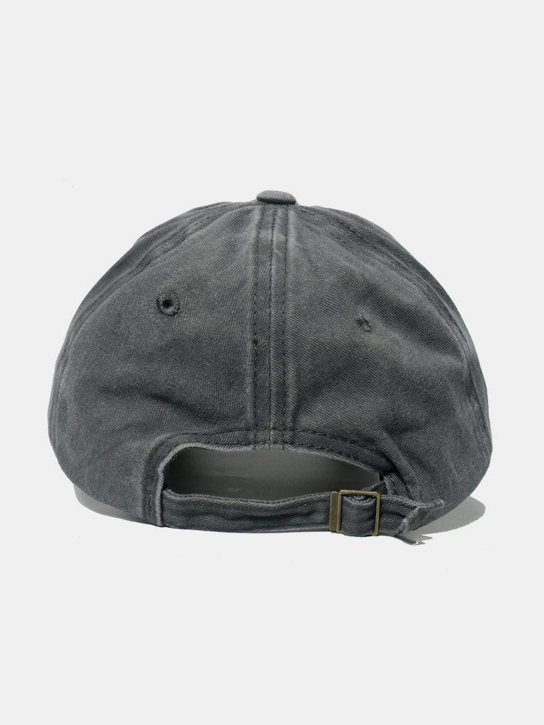Embroidered Heart Washed Cotton Baseball Cap Trendsi