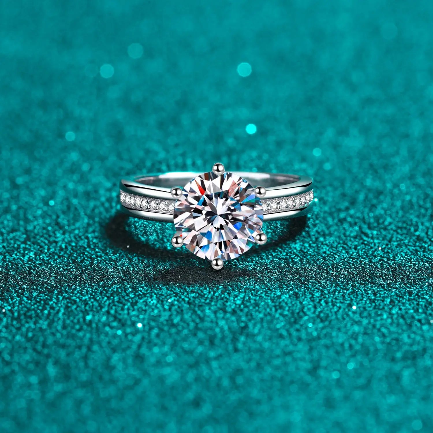 3 Carat Moissanite 925 Sterling Silver Ring Trendsi