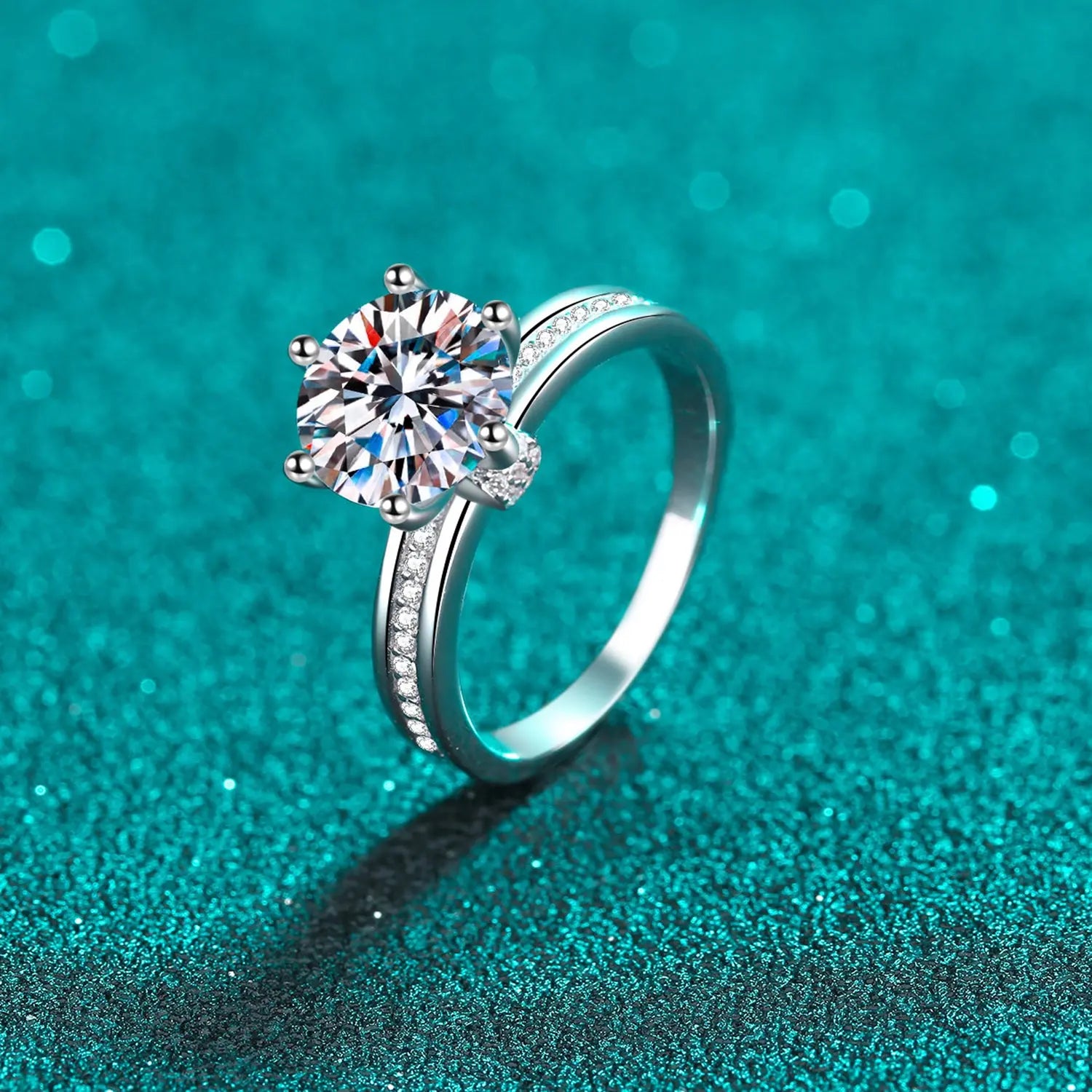 3 Carat Moissanite 925 Sterling Silver Ring Trendsi