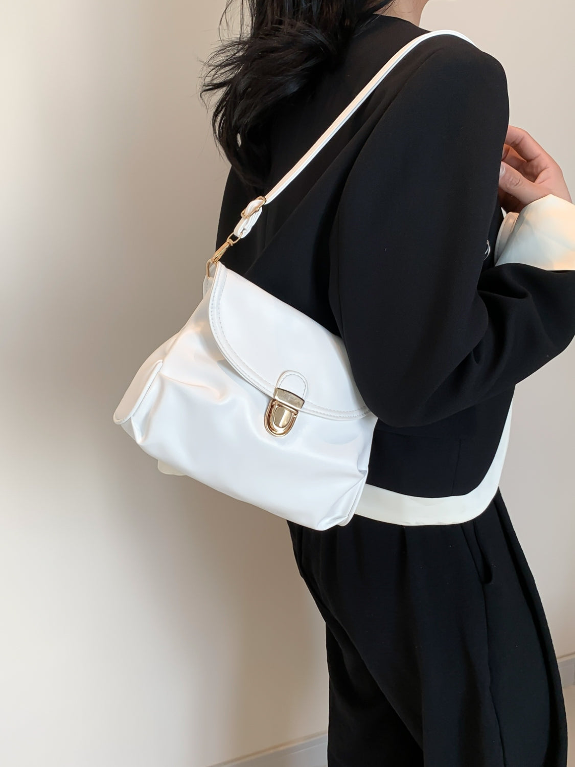 PU Leather Adjustable Strap Crossbody Bag Trendsi