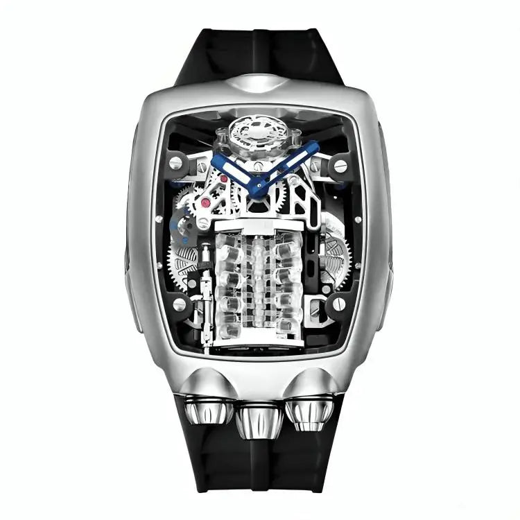 50mm Rare Luxury Men's Automatic Mechanical Sport Watch Bugatti Design Waterproof Durable Strong Case (LUXURY SUITS YOU) TETAEA
