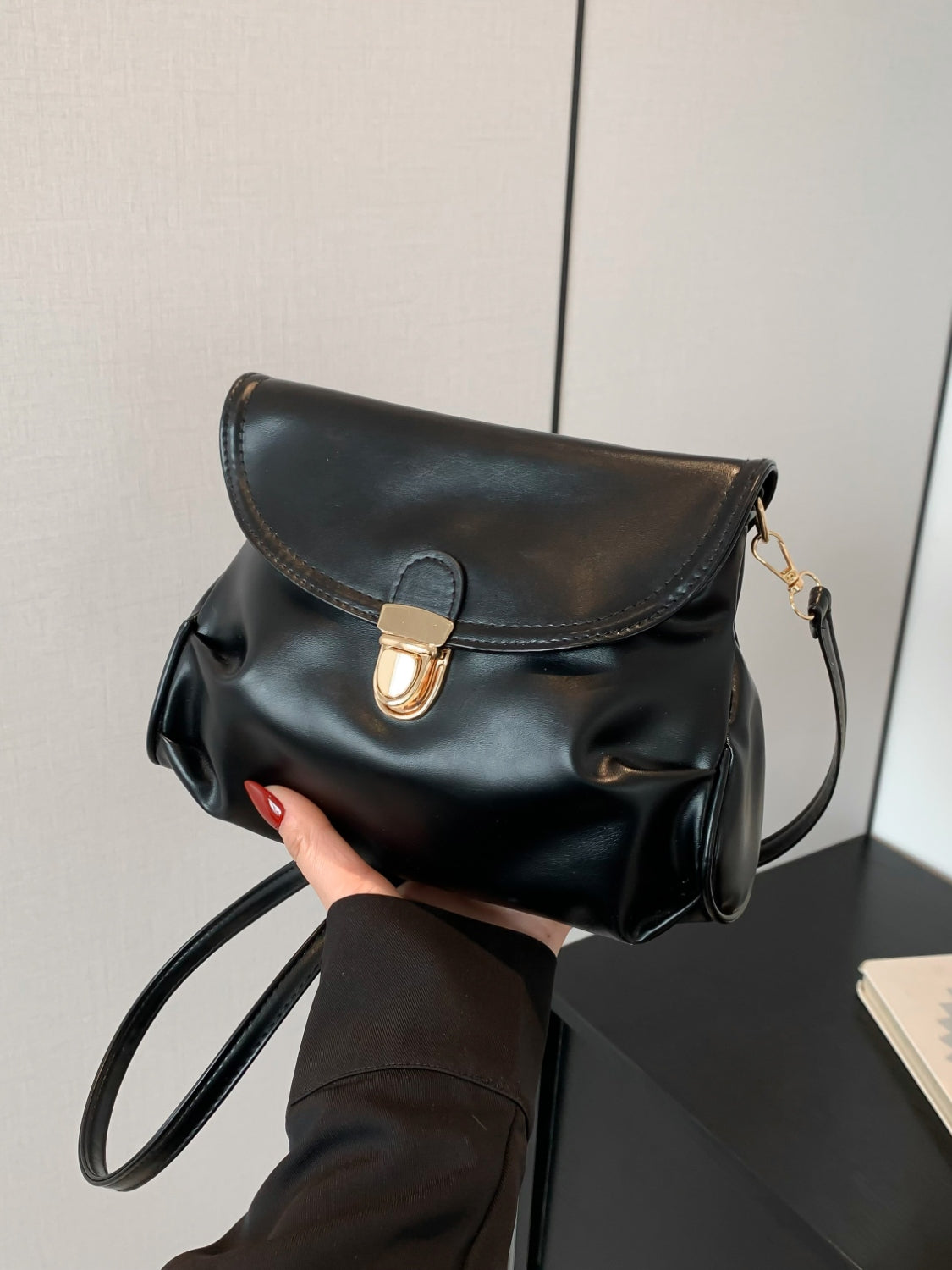 PU Leather Adjustable Strap Crossbody Bag Trendsi