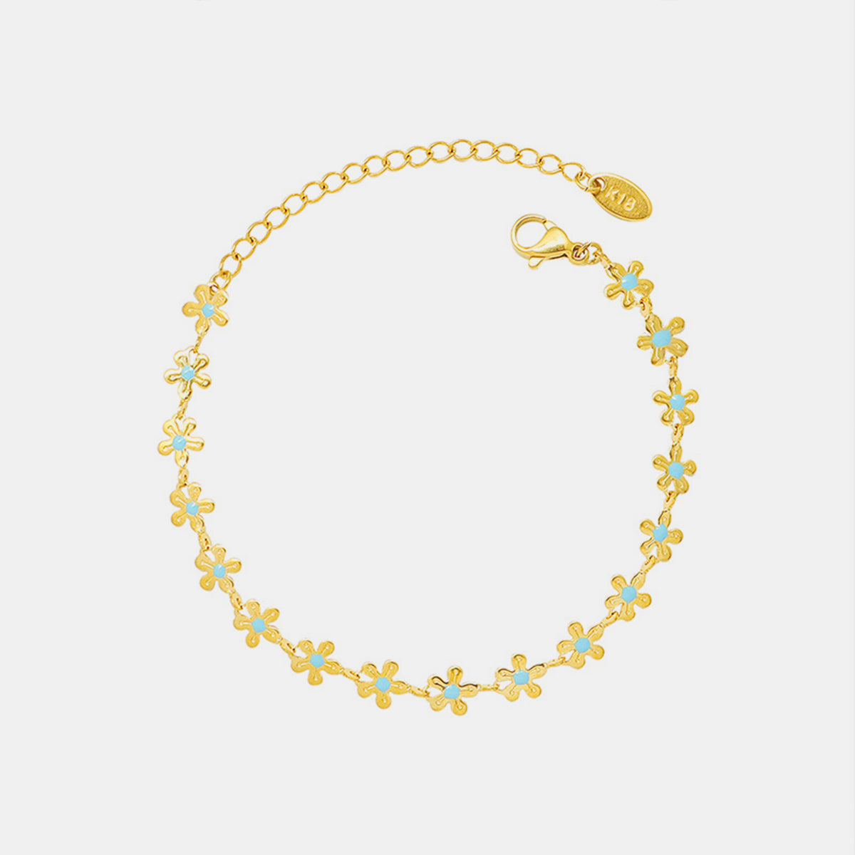 Titanium Steel Drip Oil Flower Bracelet Trendsi