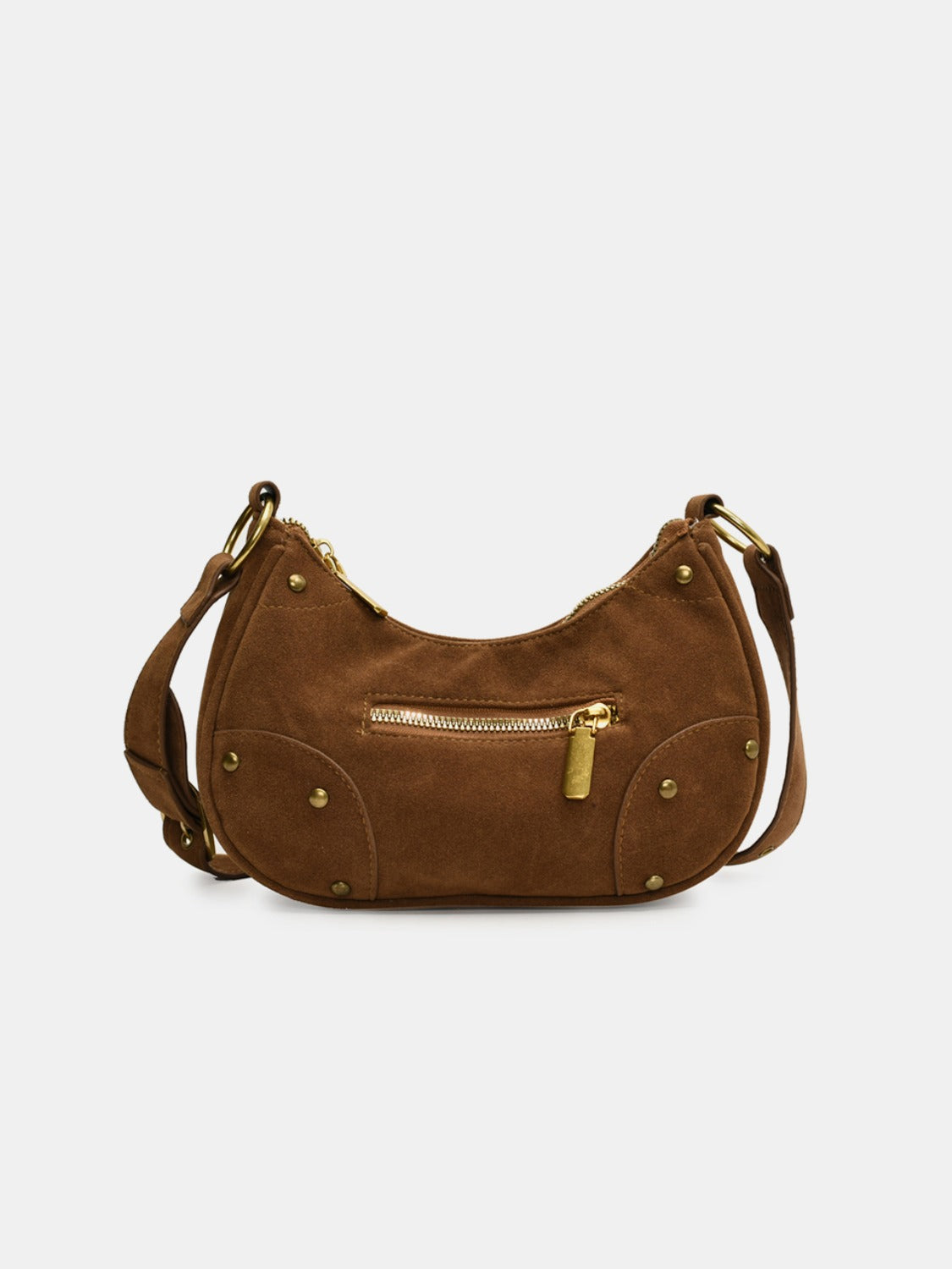 Suede Adjustable Strap Shoulder Bag - TETAEA