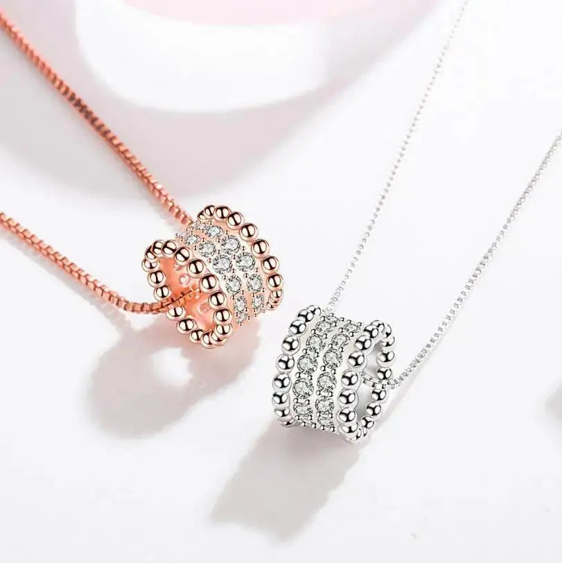 925 Sterling Silver Full Moissanite Diamond Women's Necklace, TETAEA