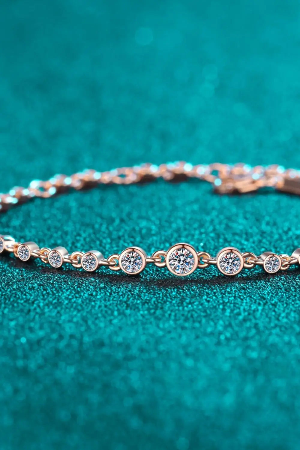 925 Sterling Silver Inlaid Moissanite Bracelet Trendsi