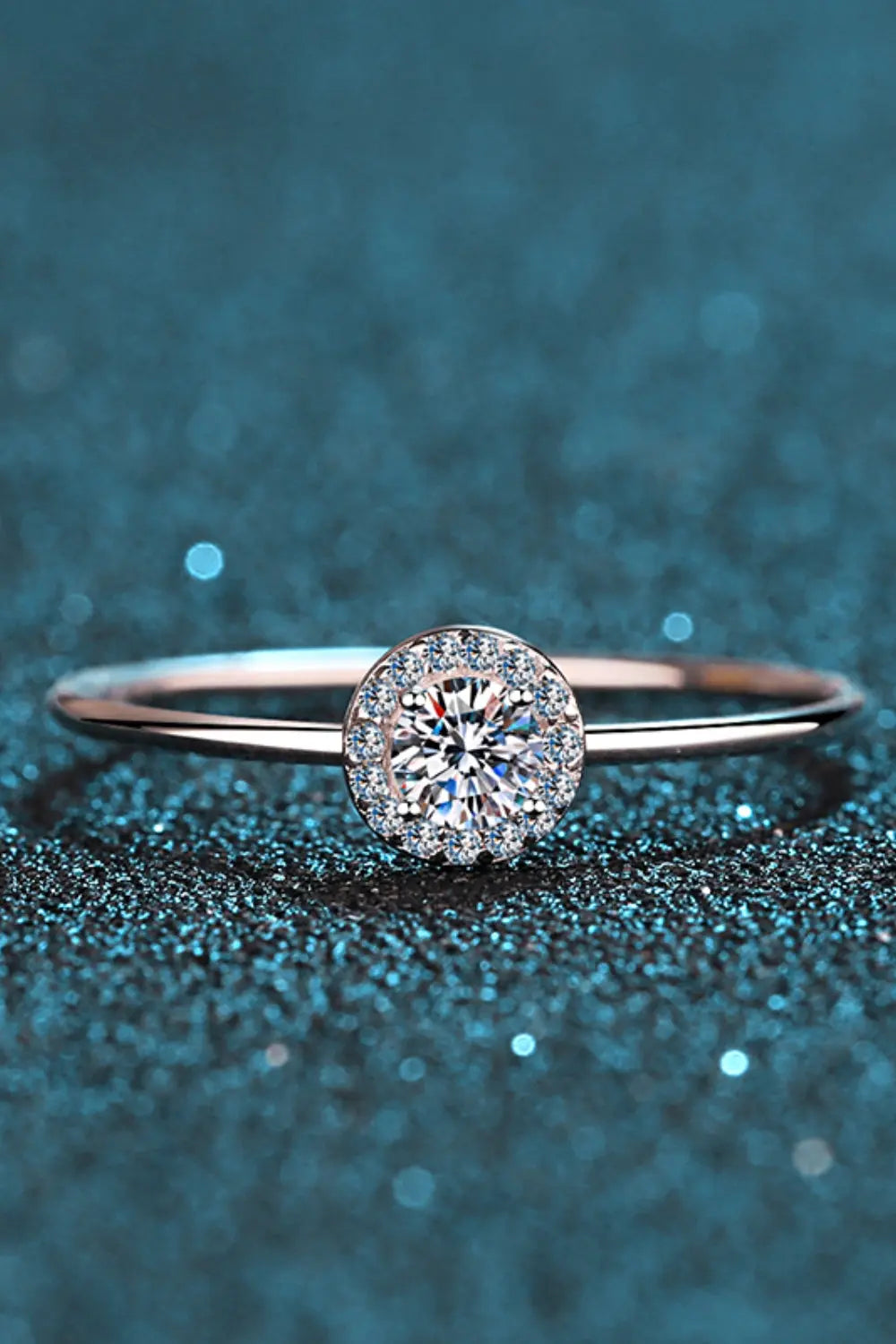 925 Sterling Silver Moissanite Ring Trendsi