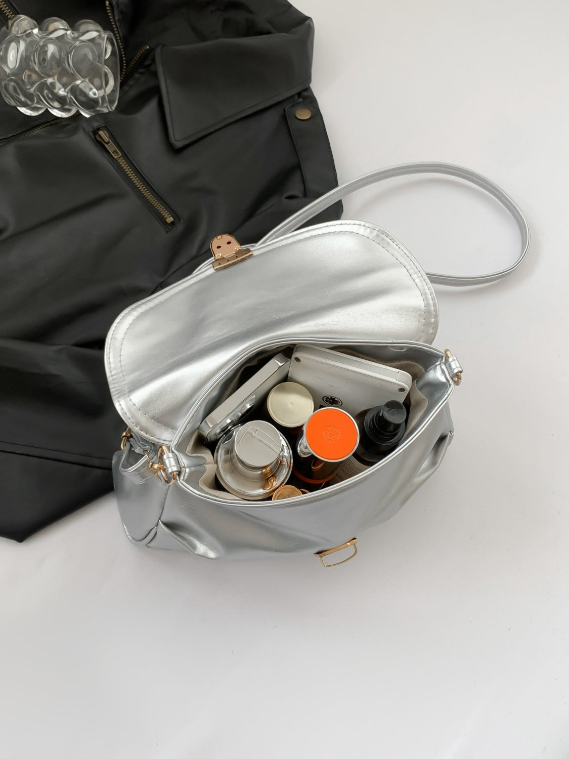 PU Leather Adjustable Strap Crossbody Bag Trendsi