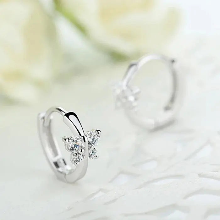Cute Earrings Butterfly 925 Silver - TETAEA