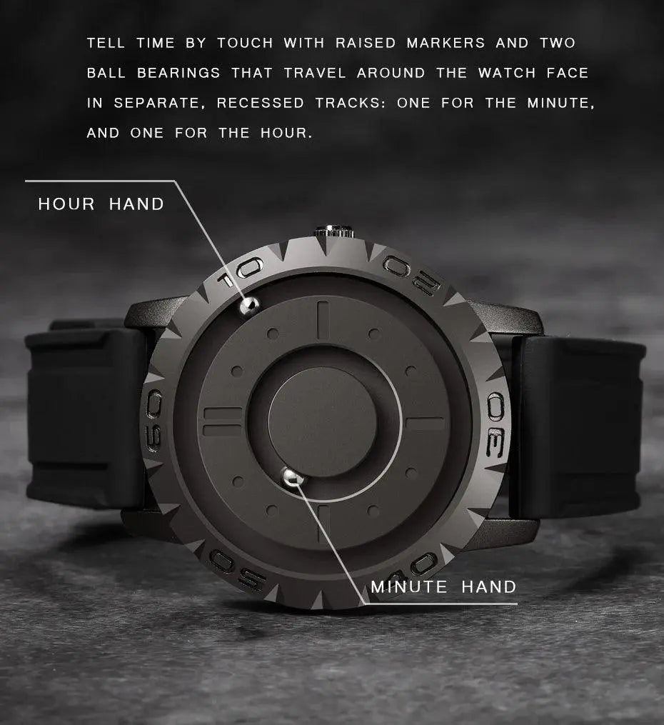 EUTOUR Watches Men Magnetic Watches 3D One Piece Quartz Luxury Watch TETAEA