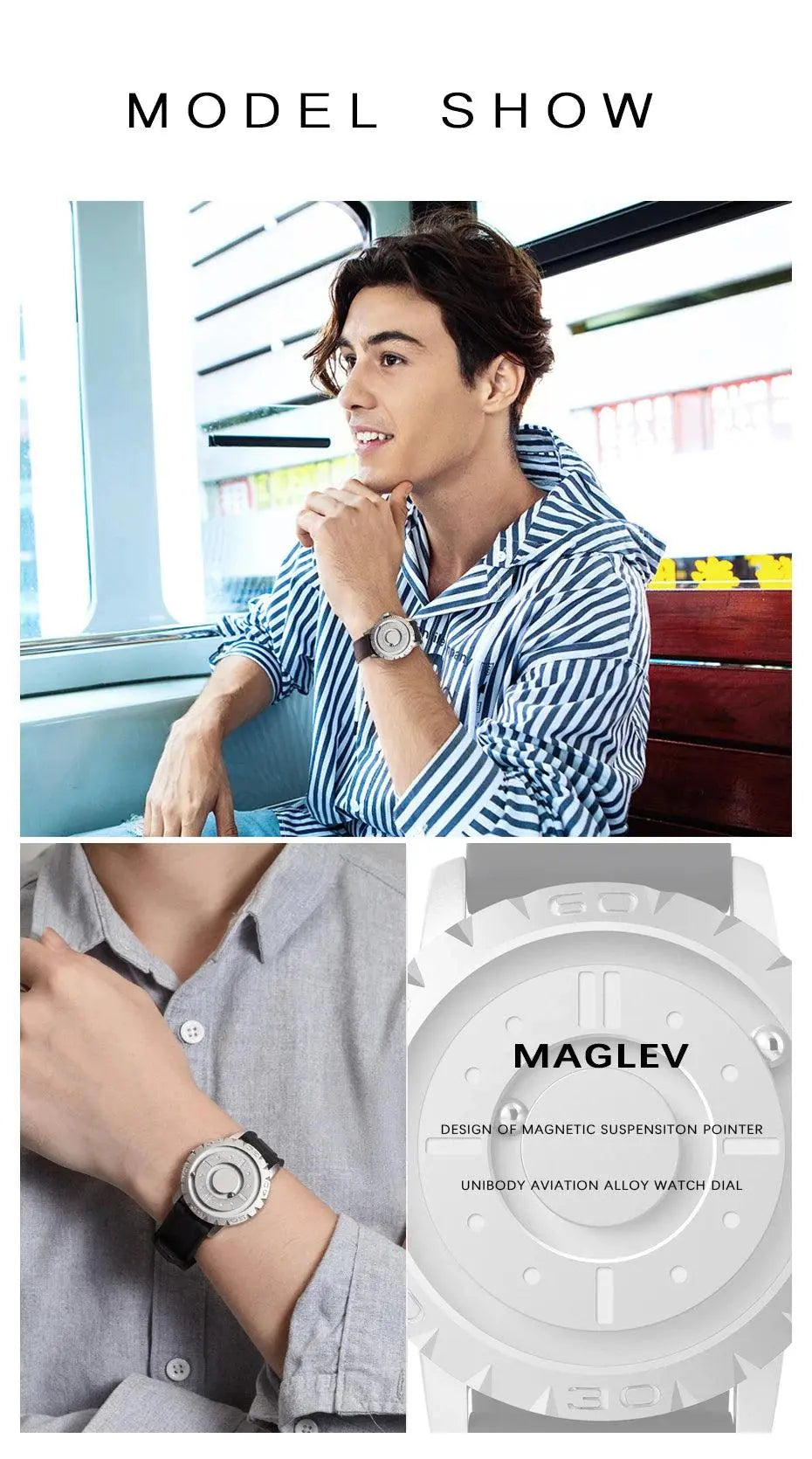 EUTOUR Watches Men Magnetic Watches 3D One Piece Quartz Luxury Watch TETAEA