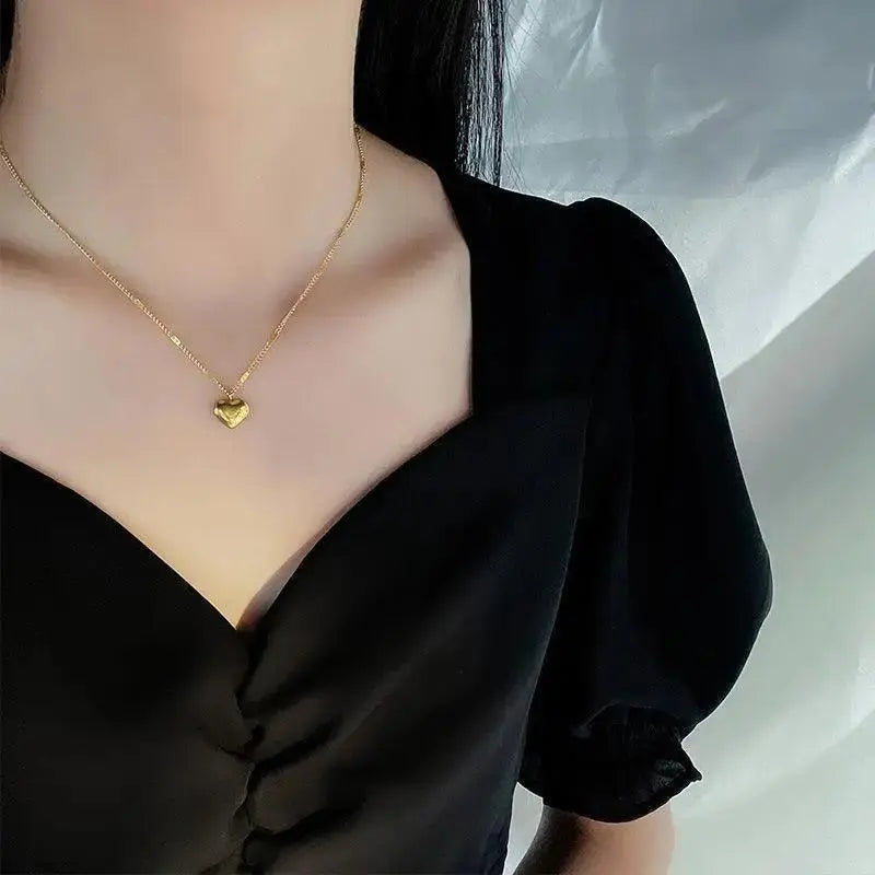 Fashion Women's Double Layer Long Woolen Chain Necklace TETAEA