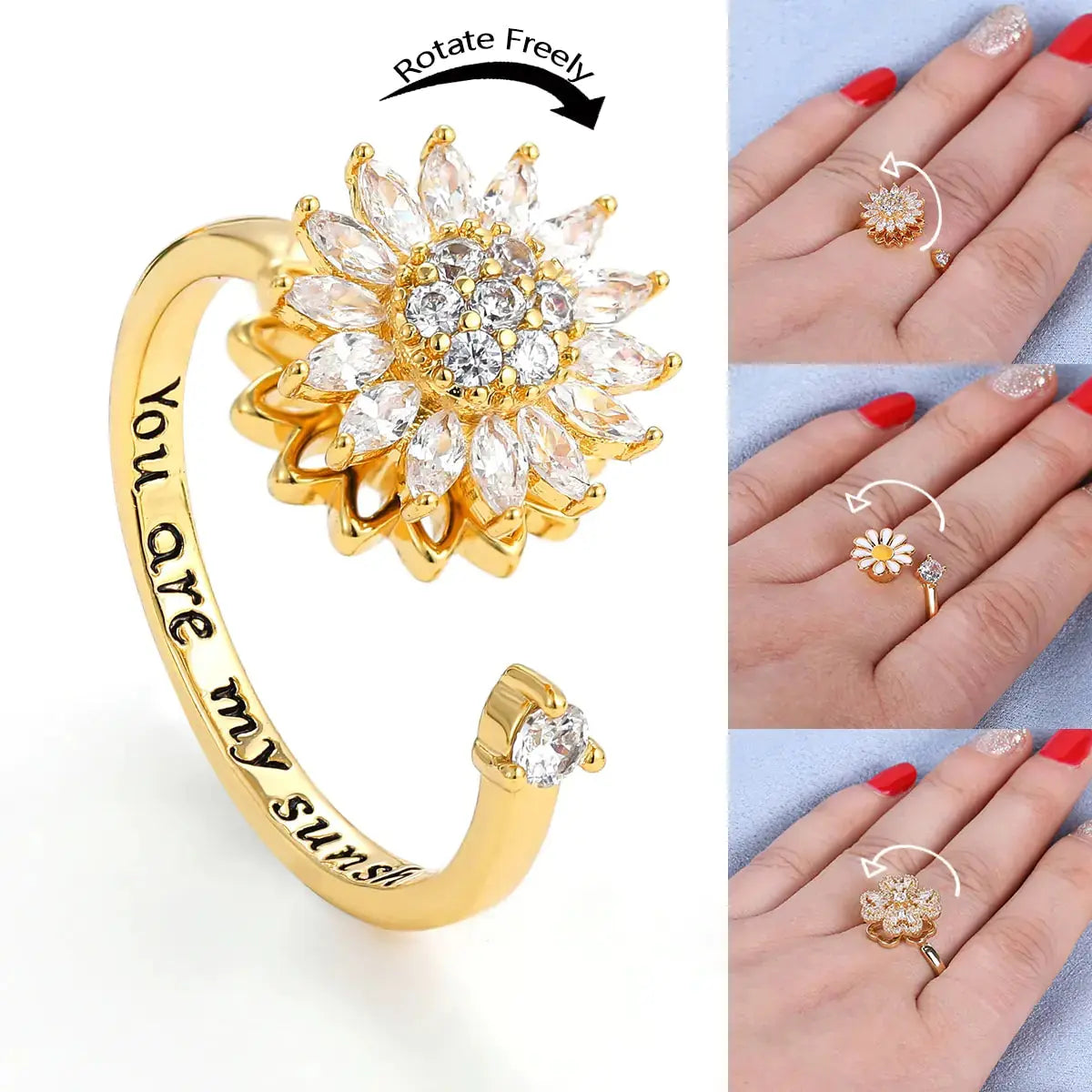 Fidget Anti Stress Anxiety Rings TETAEA