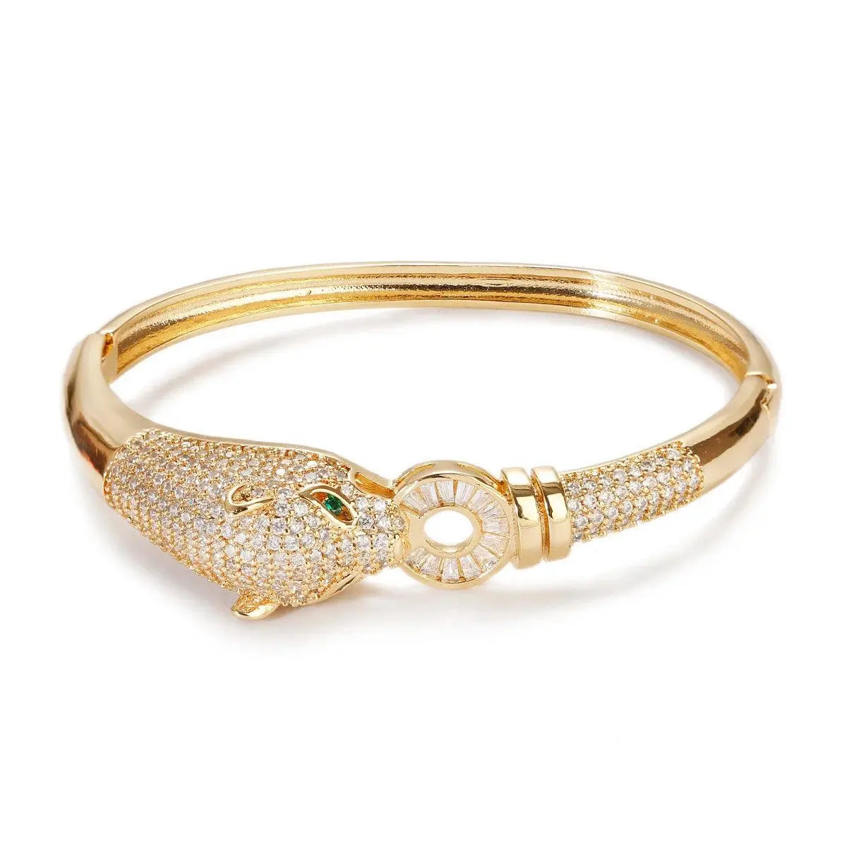 Gold Color Tiger Head Bracelet for Women TETAEA