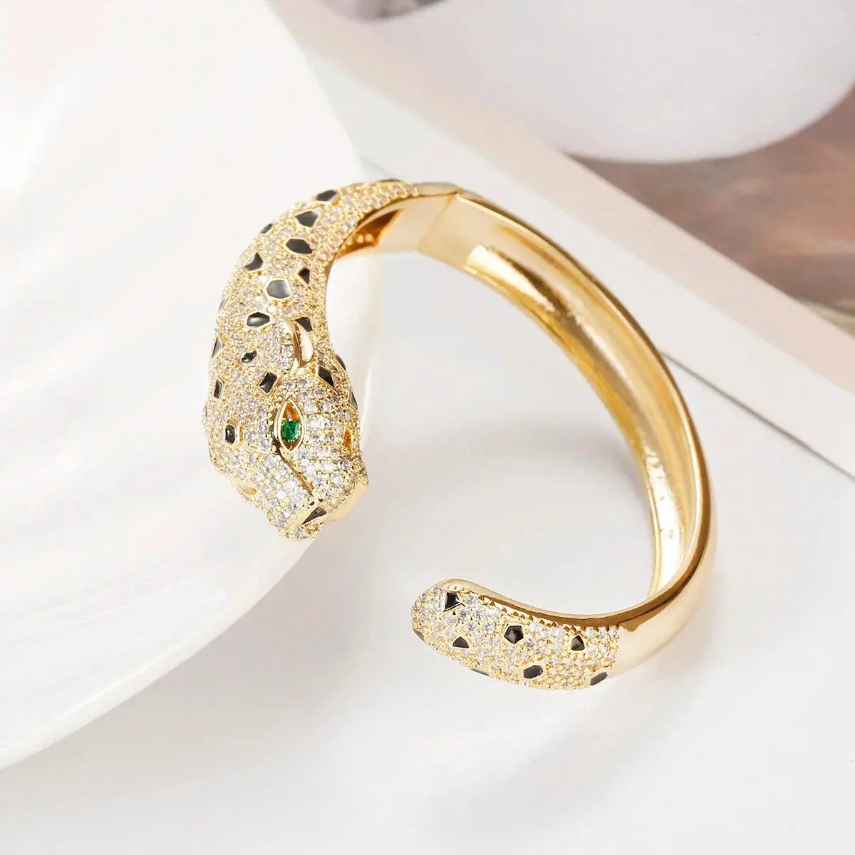 Gold Color Tiger Head Bracelet for Women TETAEA