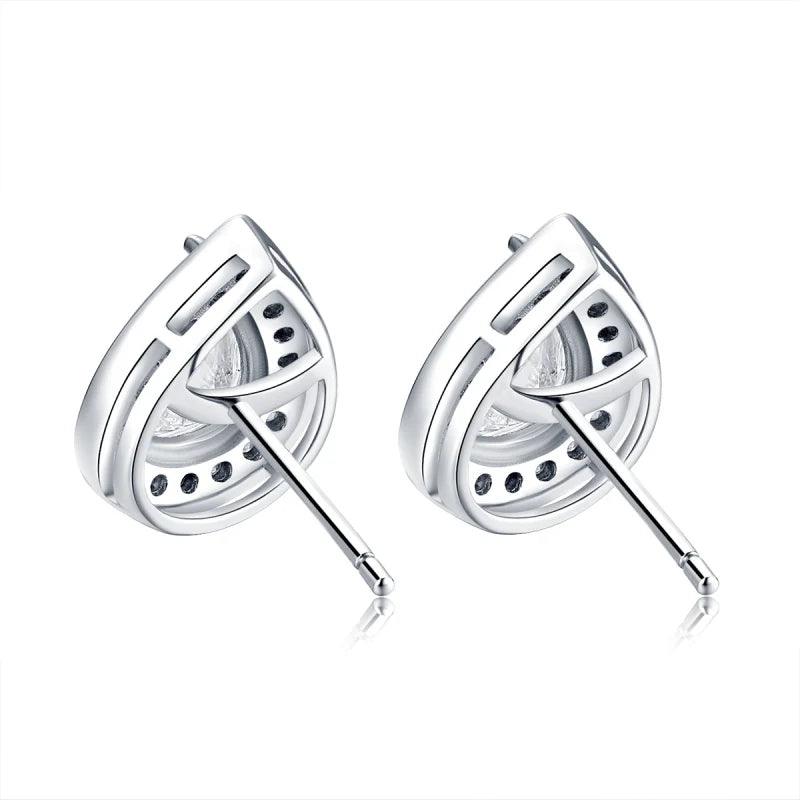 Luxury Earring 925 Sterling Silver Hot Water Drop Design Pear Cut Top Quality Cubic Zircon Stud