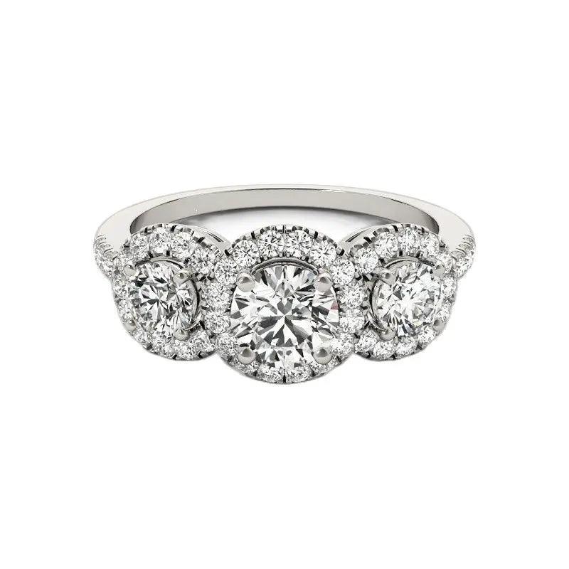 925 Silver Luxury Ring  Moissanite Diamond  Women Band