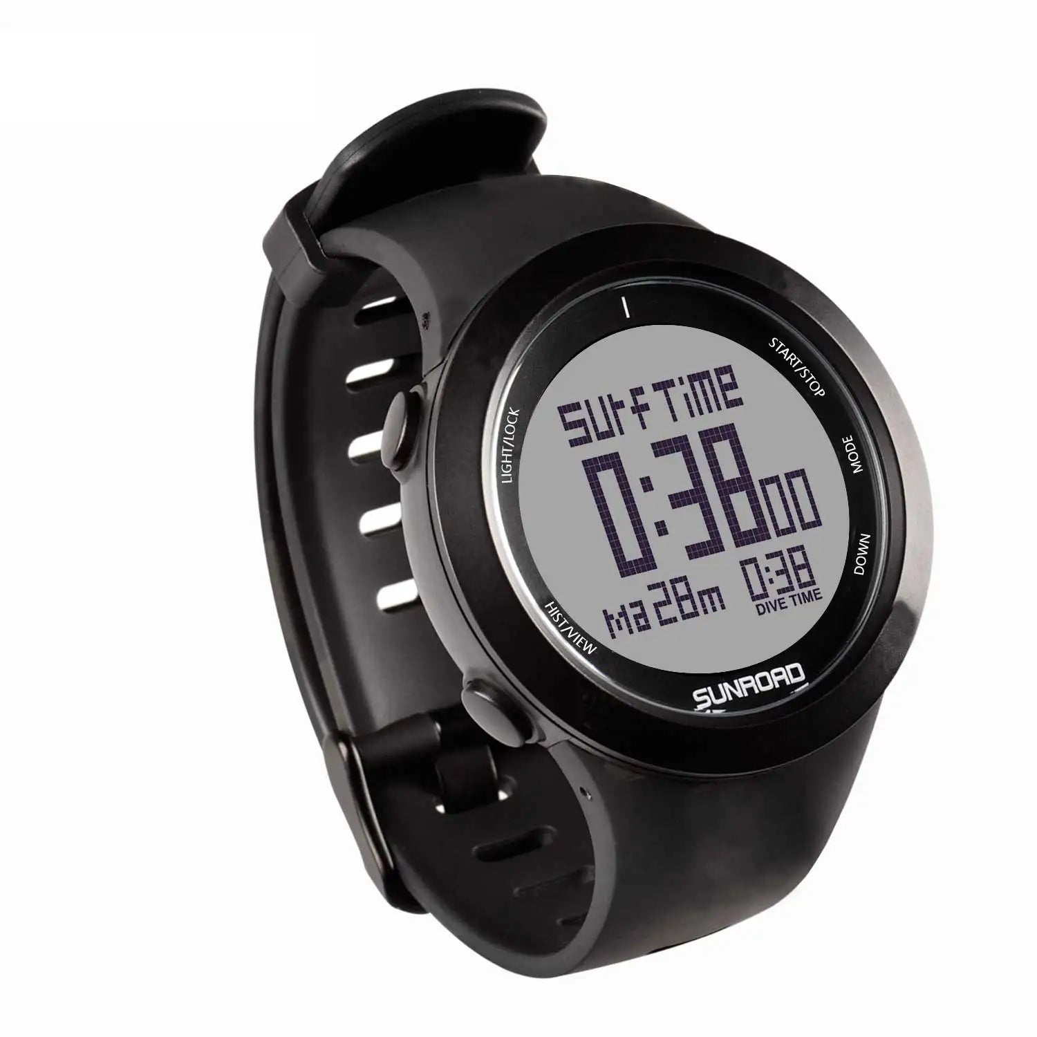 Stylish waterproof digital watch for divers and athletes