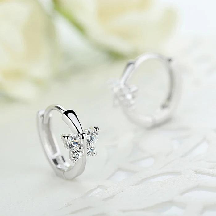 Cute Earrings Butterfly 925 Silver