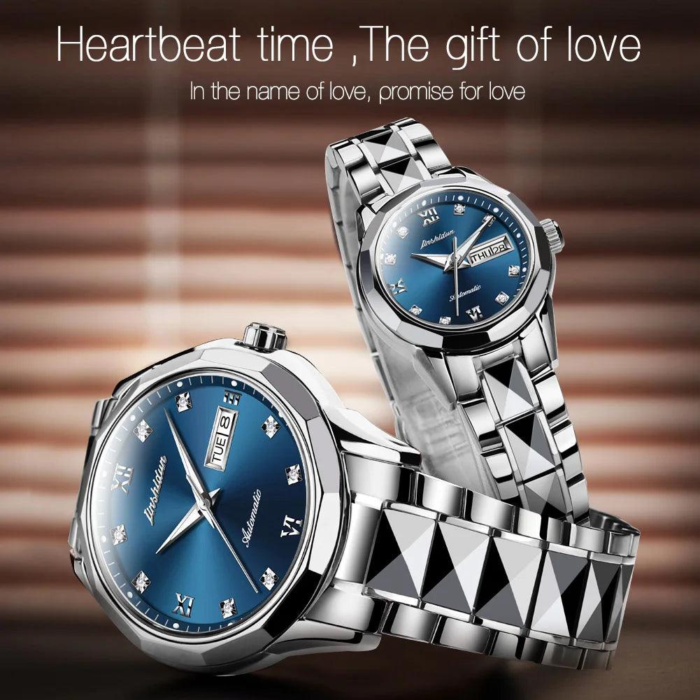 Luxury Ladies Mechanical Watch Sapphire Glass Tungsten Steel High Quality Water Resistant