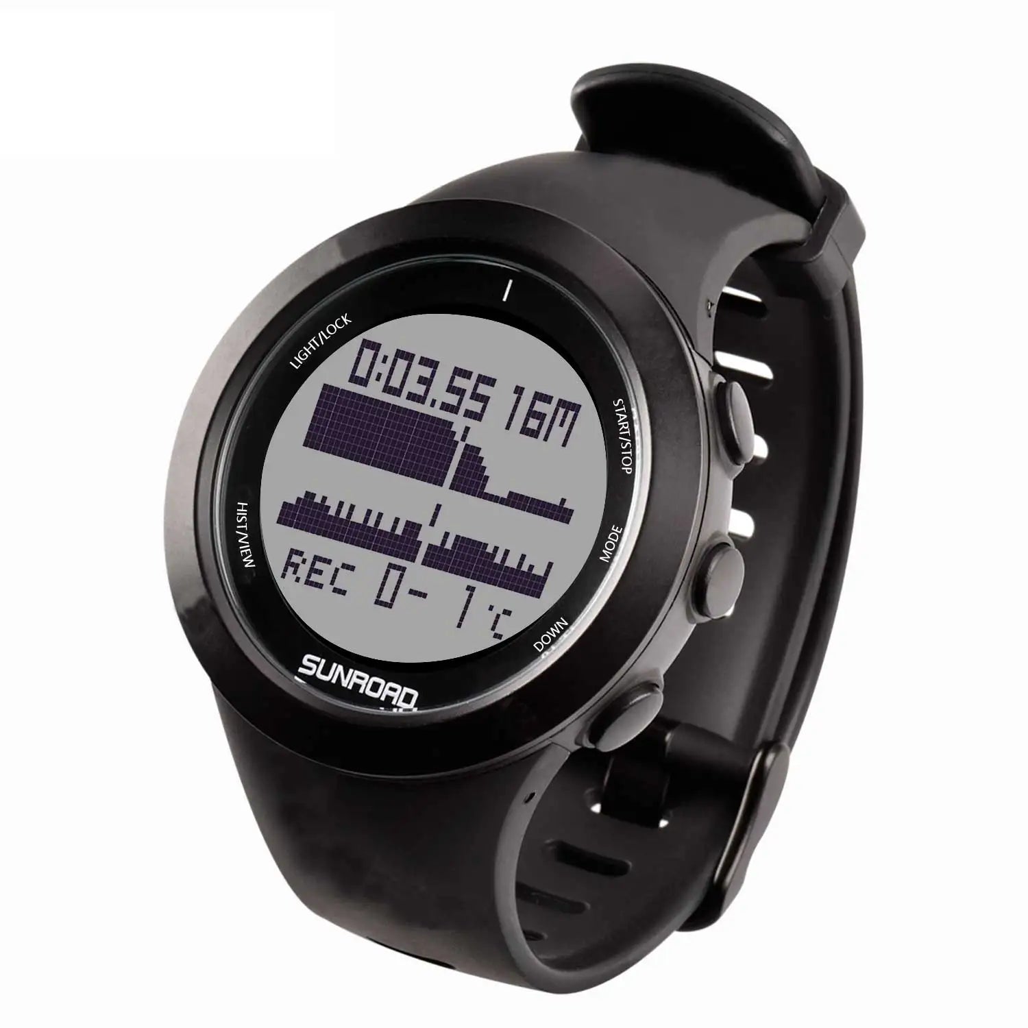 Stylish waterproof digital watch for divers and athletes