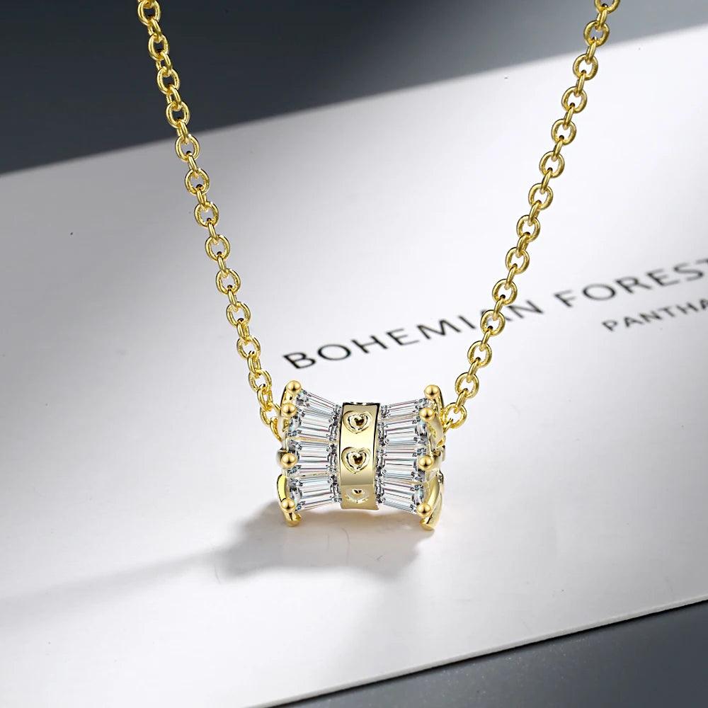 925 Sterling Silver Full Moissanite Diamond Women's Necklace,