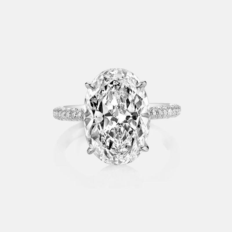 8 Carat Moissanite Engagement Rings 925 Sterling Silver