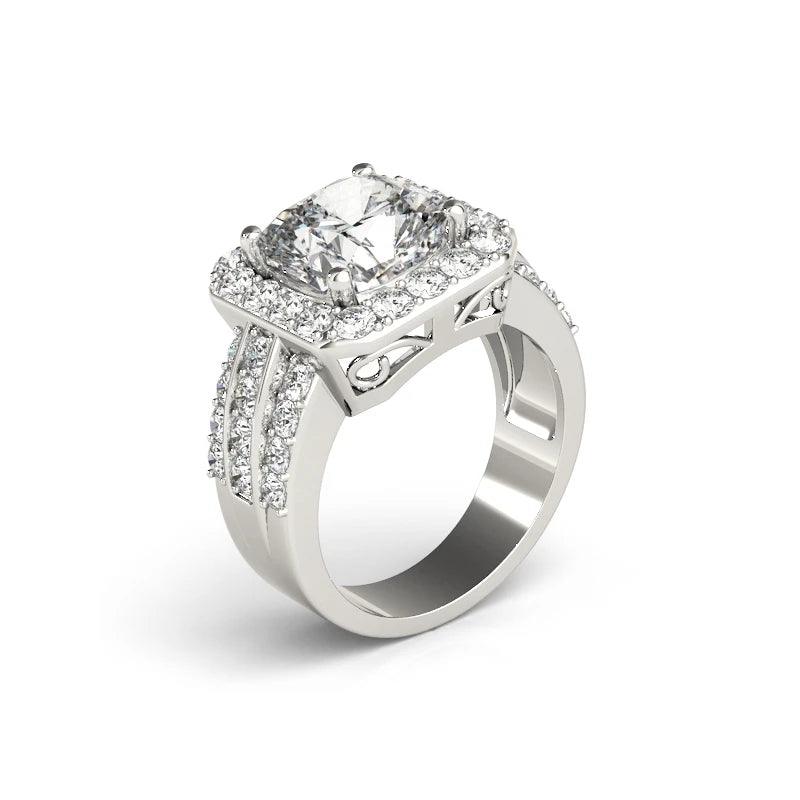 Luxury 3 Carat Fashion Jewelry 925 Sterling Silver Female